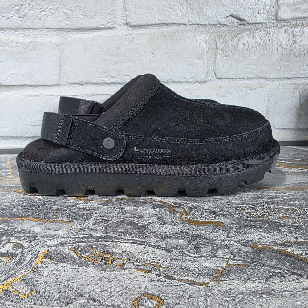 Koolaburra by UGG Women's Tizzey Clog Black Suede Platform Shoes Size 8
